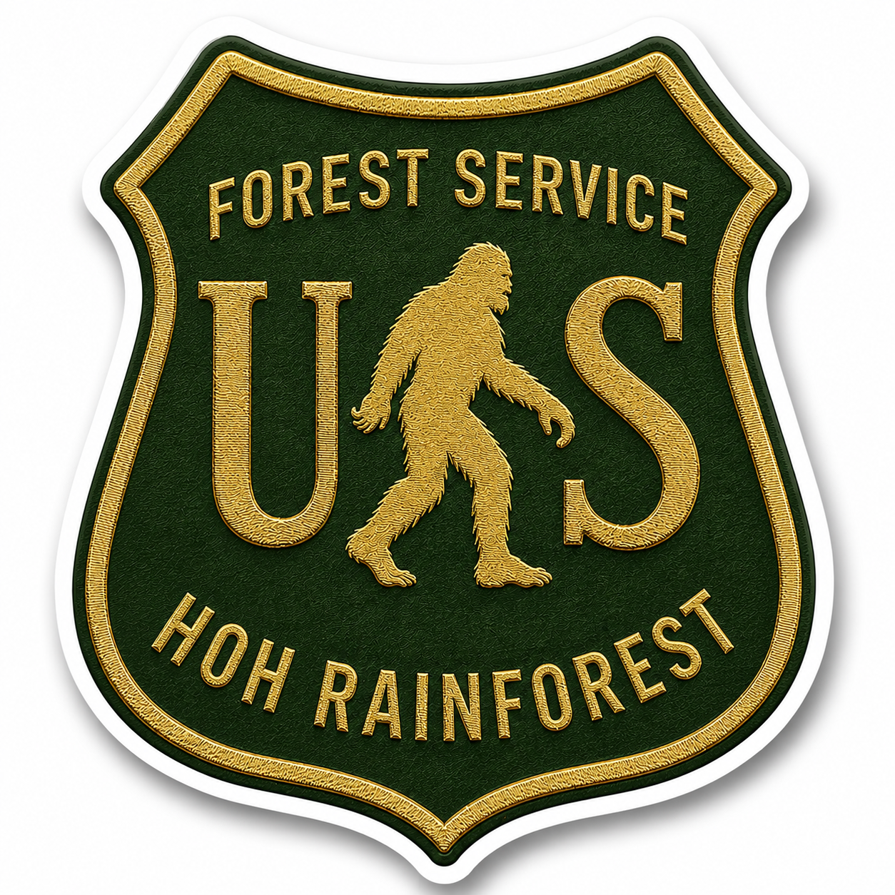 Sasquatch US Forest Service HOH Rainforest Sticker