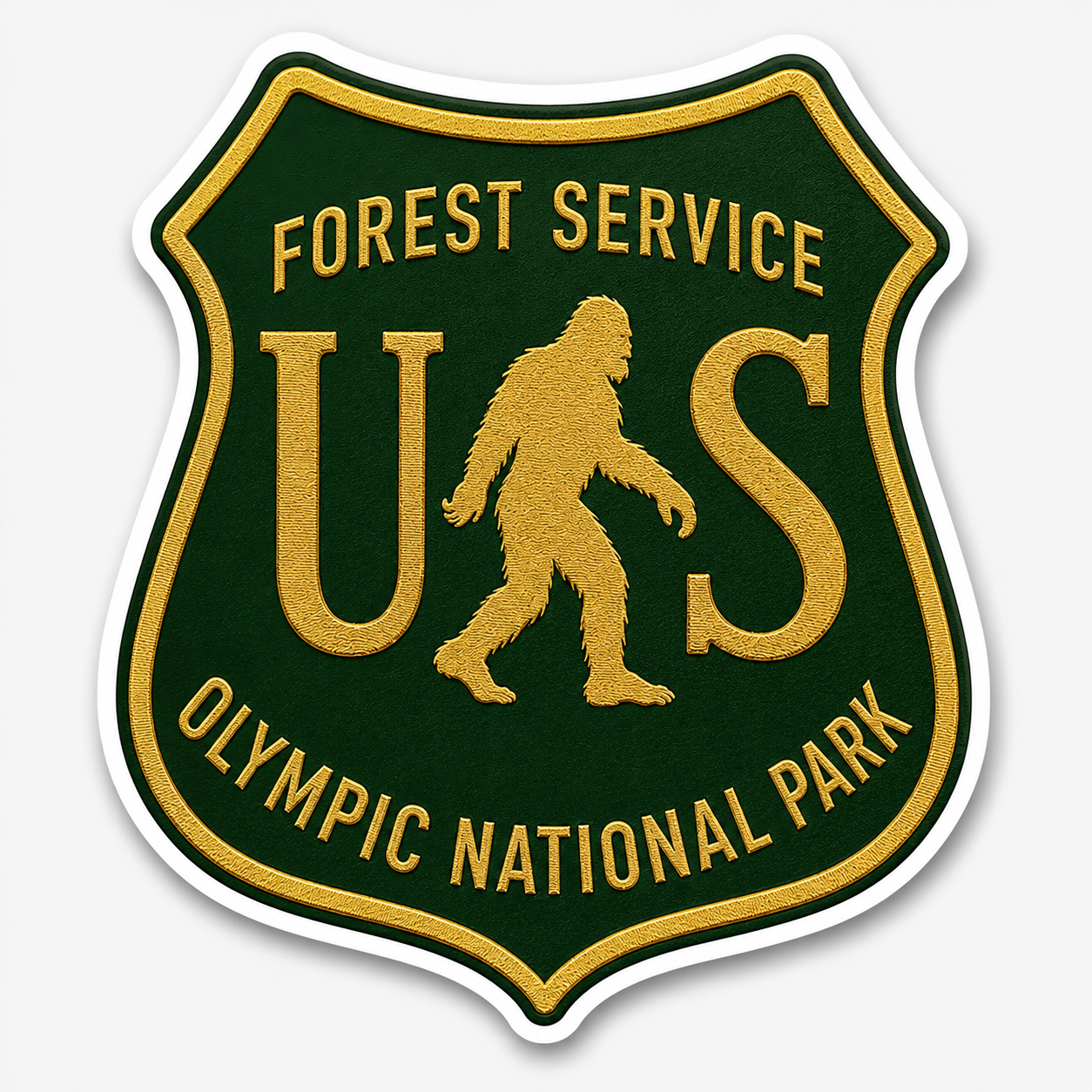 US Forest Service Sasquatch Olympic National Park Sticker