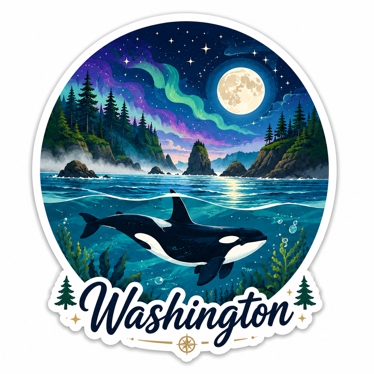 Orca Whale Sticker