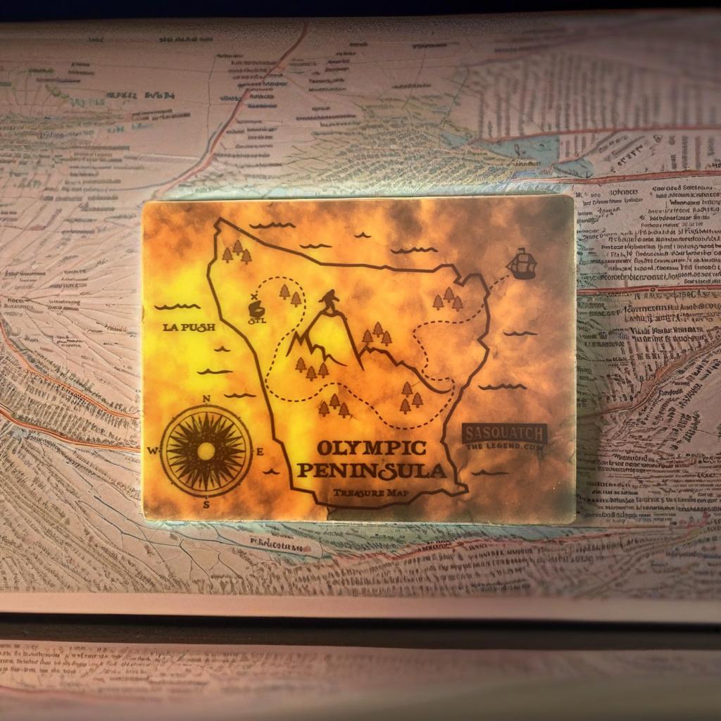Olympic Peninsula Map Ornament and/or Magnet