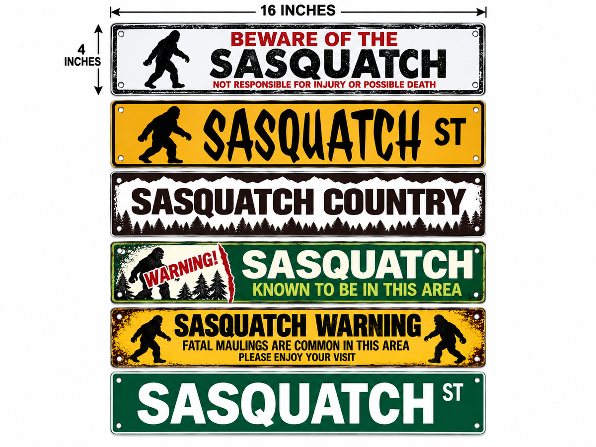 Sasquatch Metal Signs