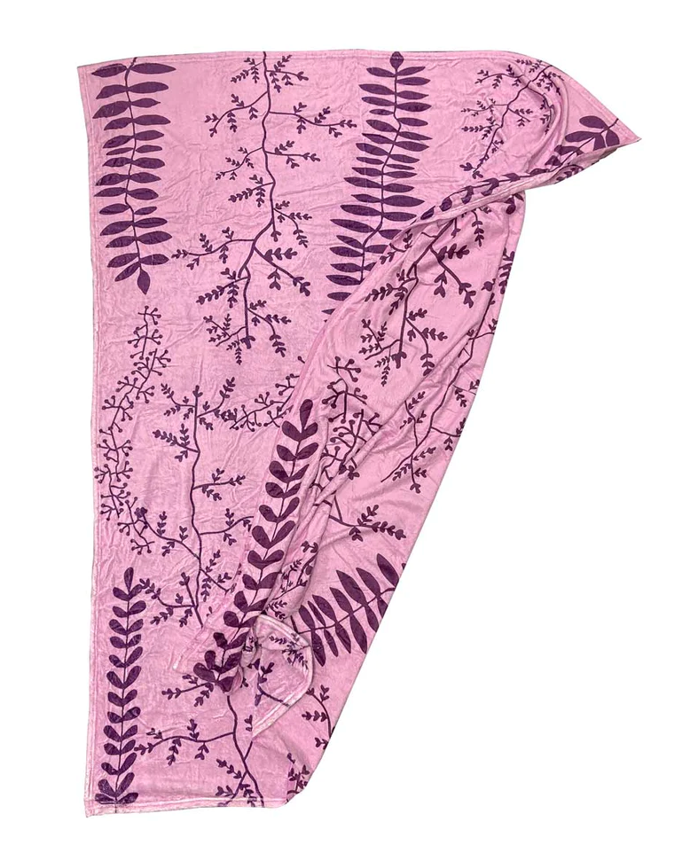 Bella's Lavender Freesia Fleece Throw Blanket