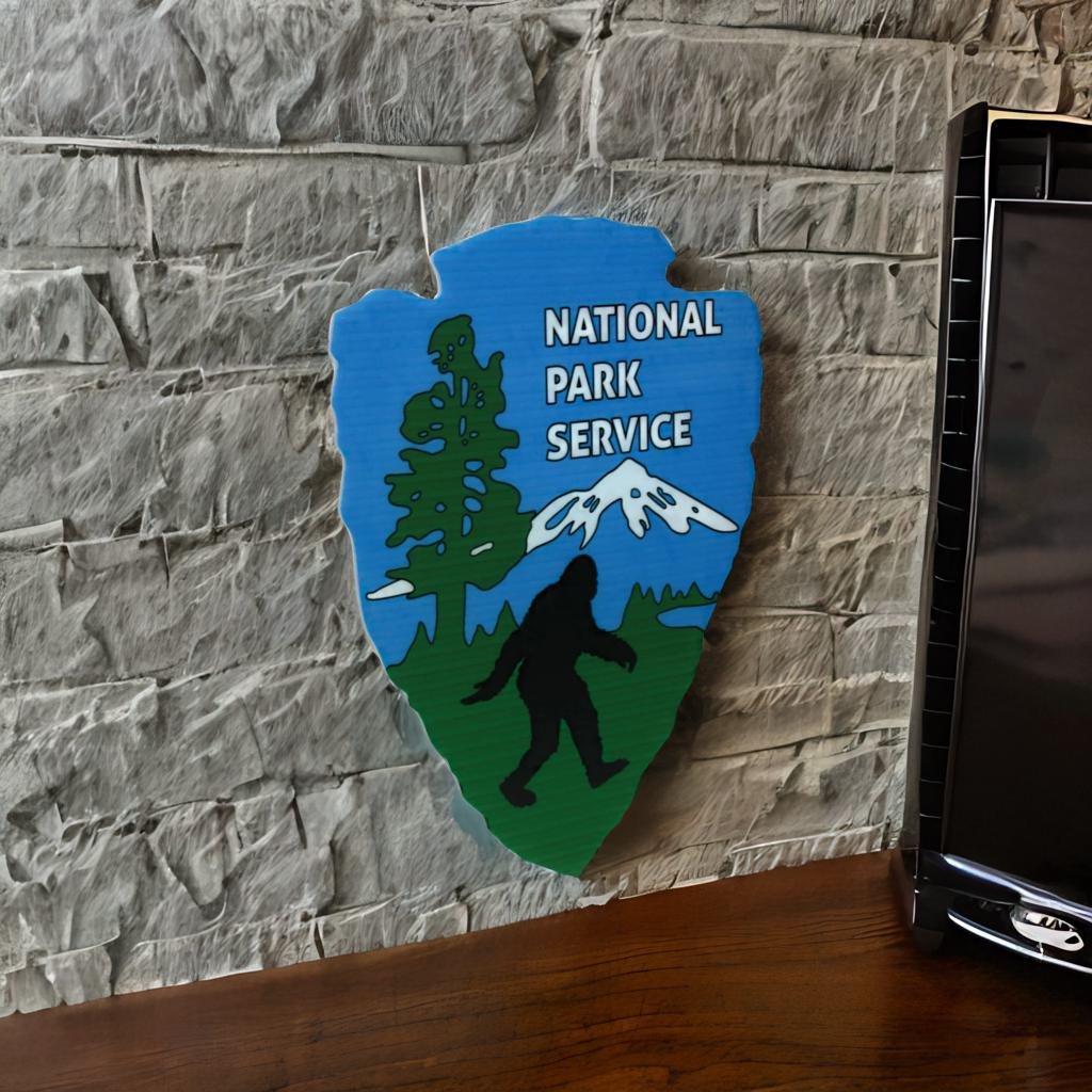 Sasquatch The Legend National Park Service Sign