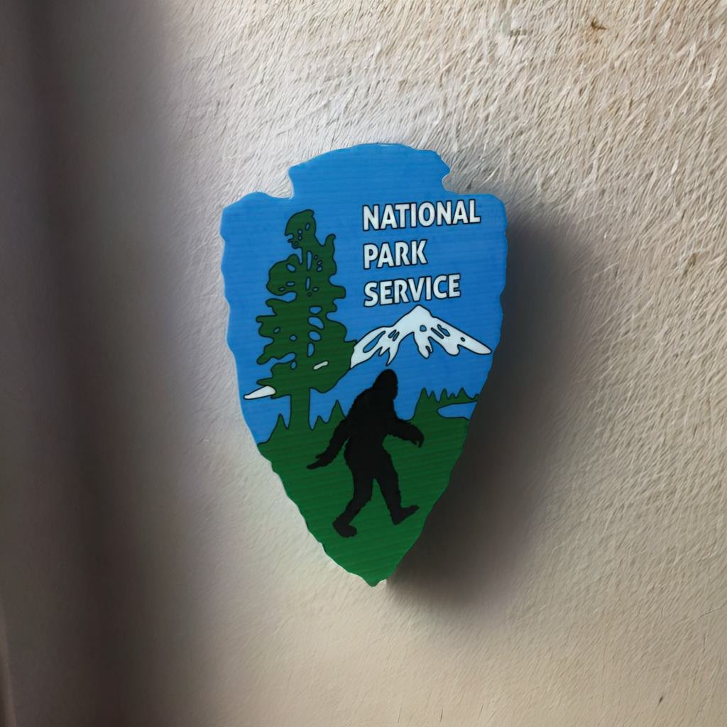 Sasquatch The Legend National Park Service Sign