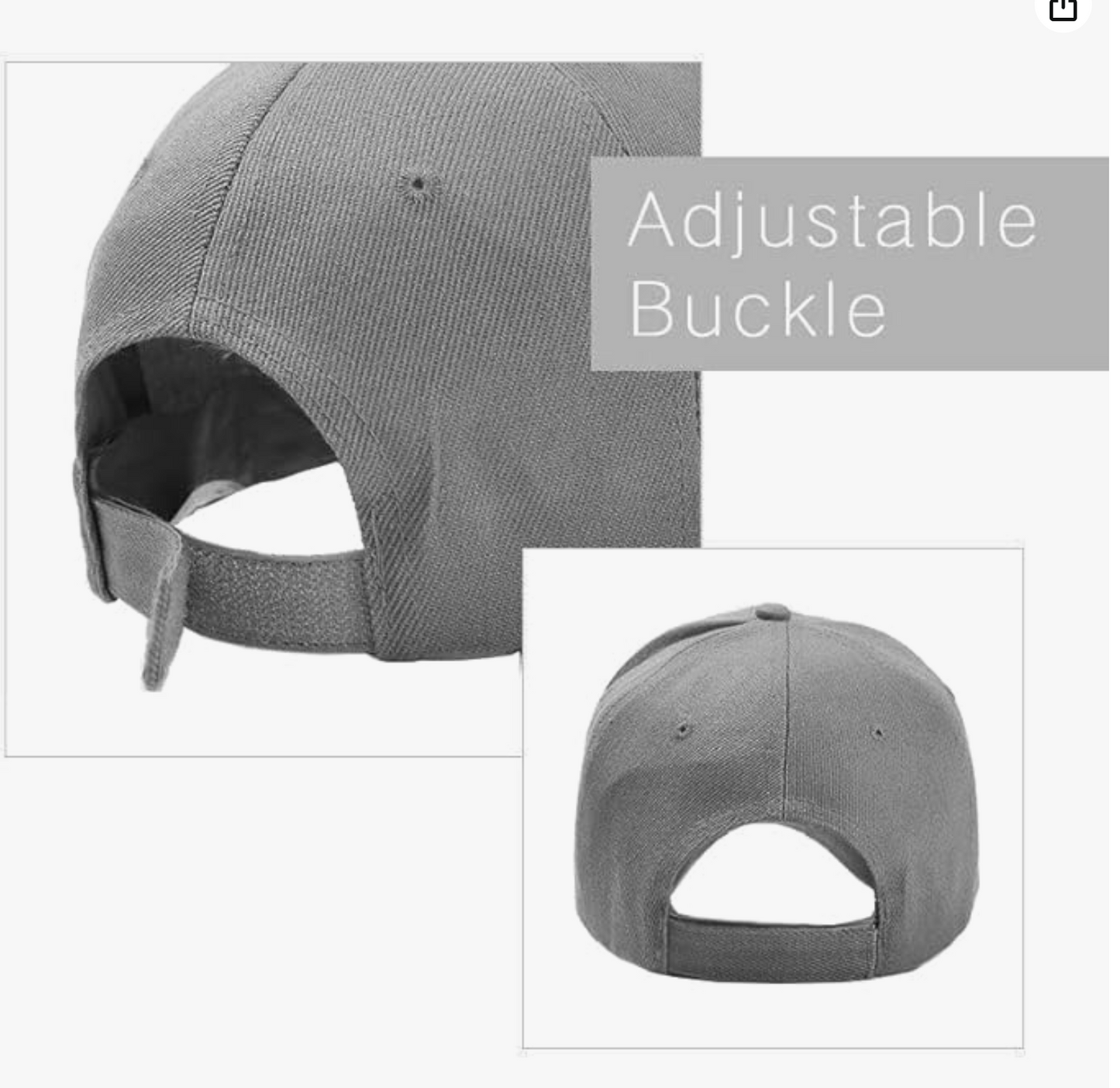 Sasquatch Embroidered Baseball Hat - Gray hat with black and white design
