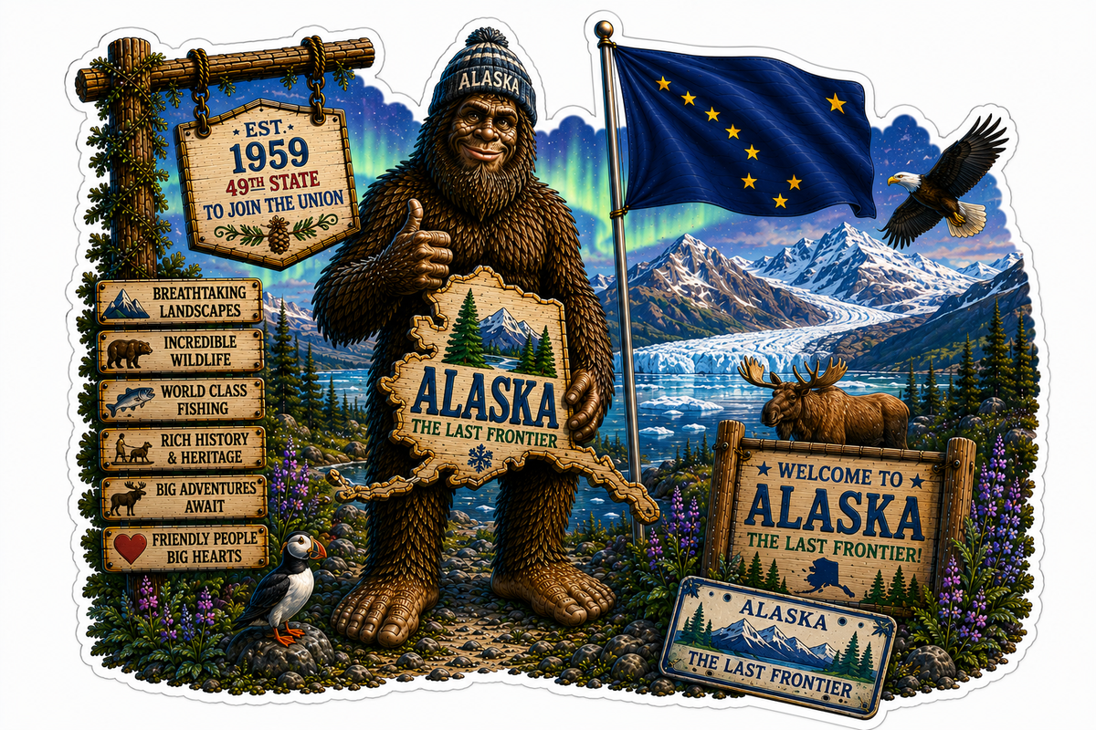 Alaska Sasquatch Sticker