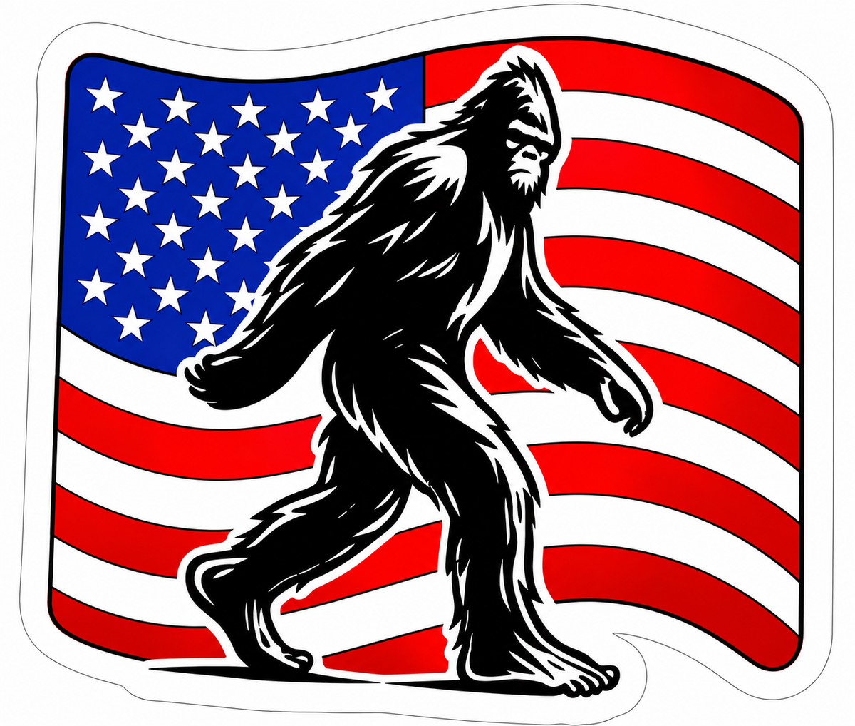 American Sasquatch Bigfoot Sticker