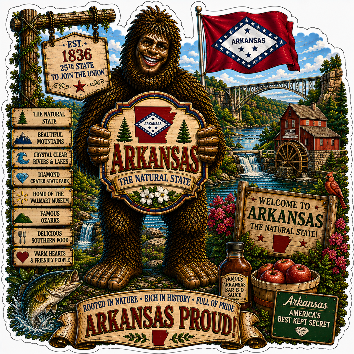 Arkansas Sasquatch Sticker