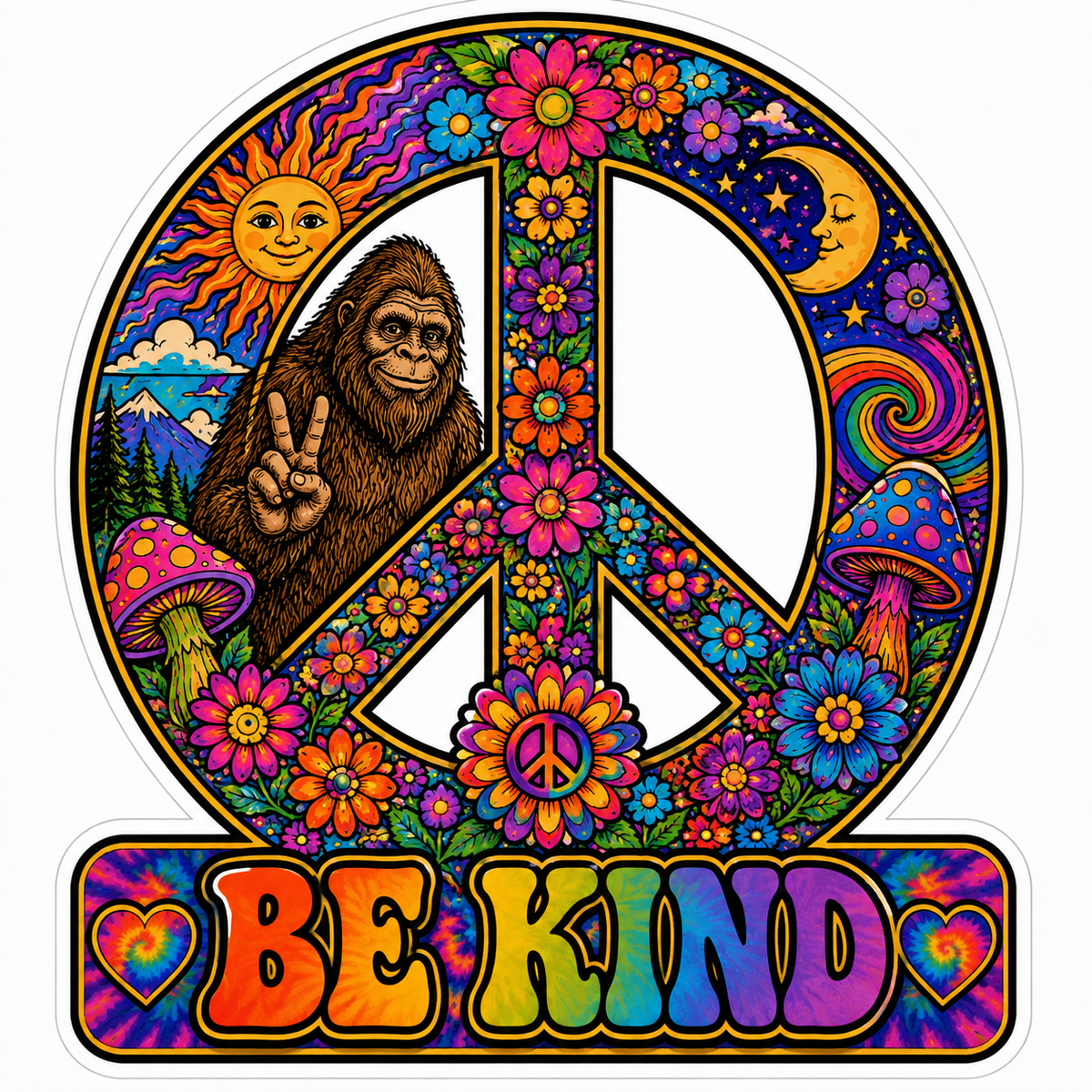 Sasquatch Be Kind Sticker