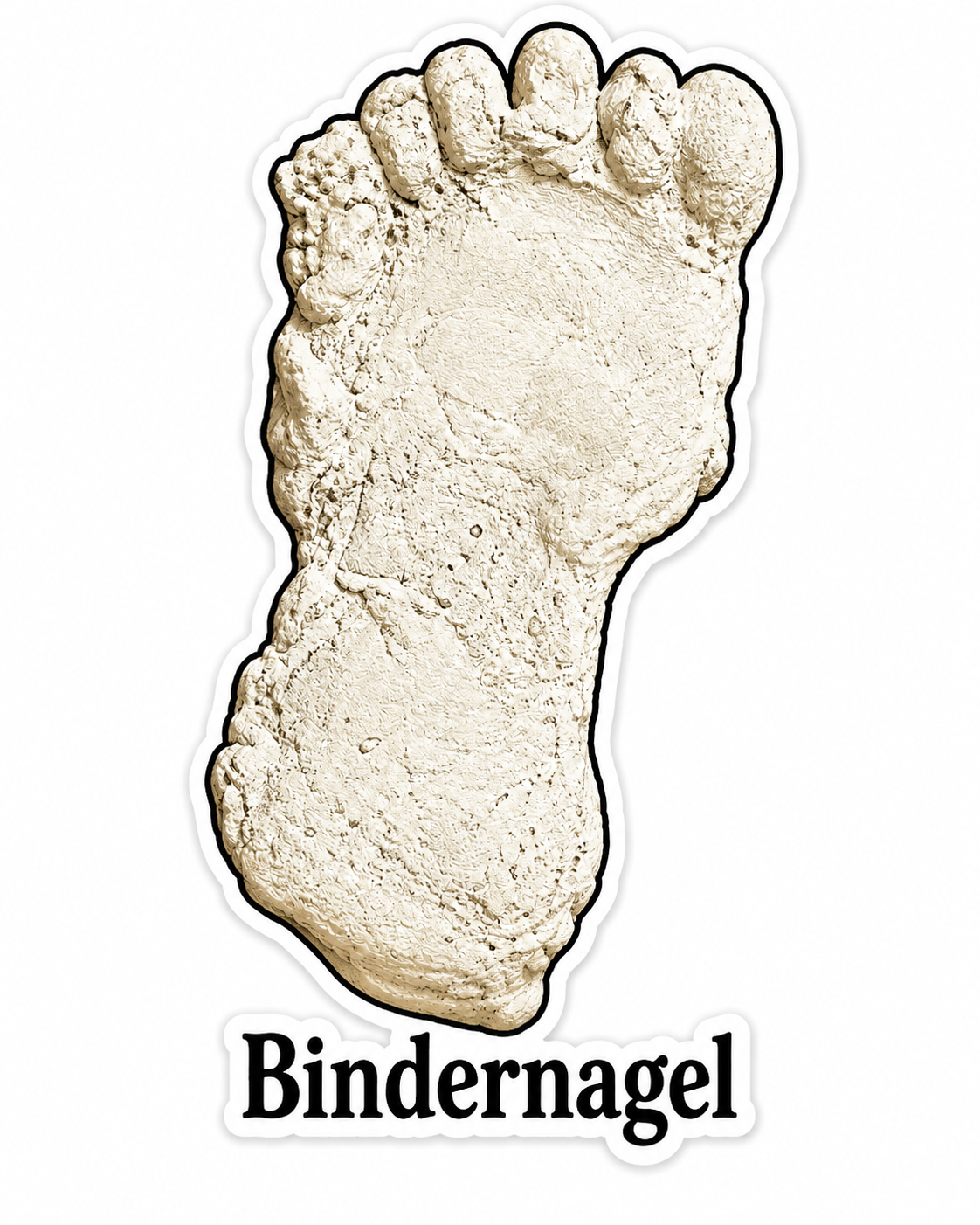 Bindernagel Bigfoot Print Cast Sticker