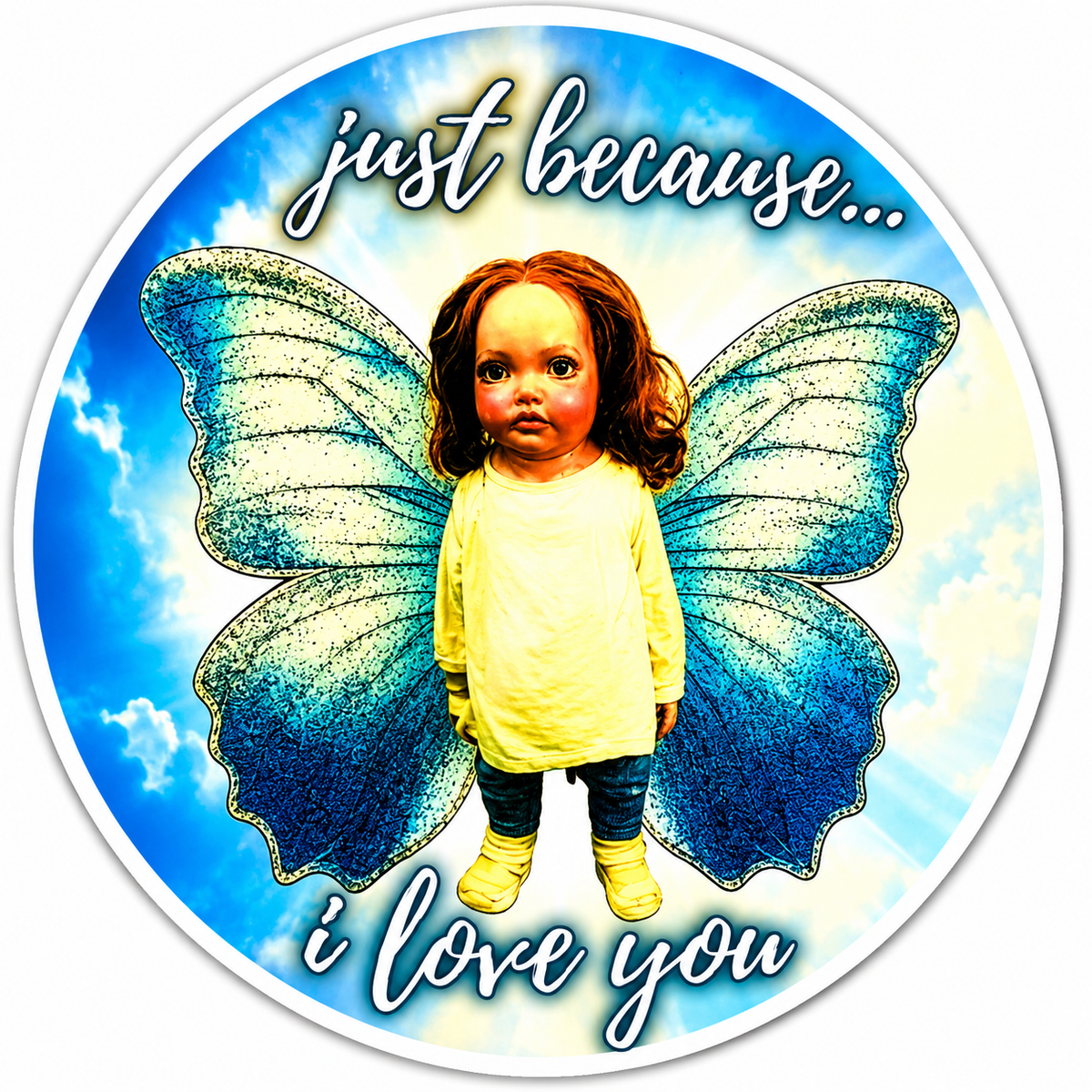 Just Because I Love You Chuckesmee Sticker