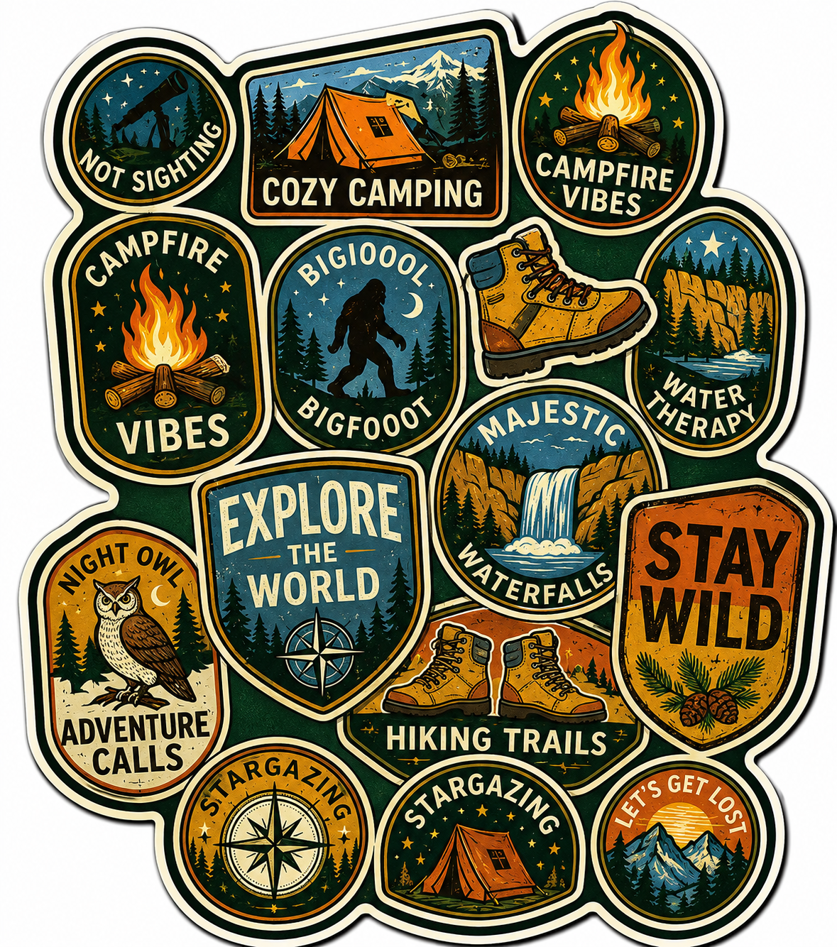 Sasquatch Outdoor Camping Sticker