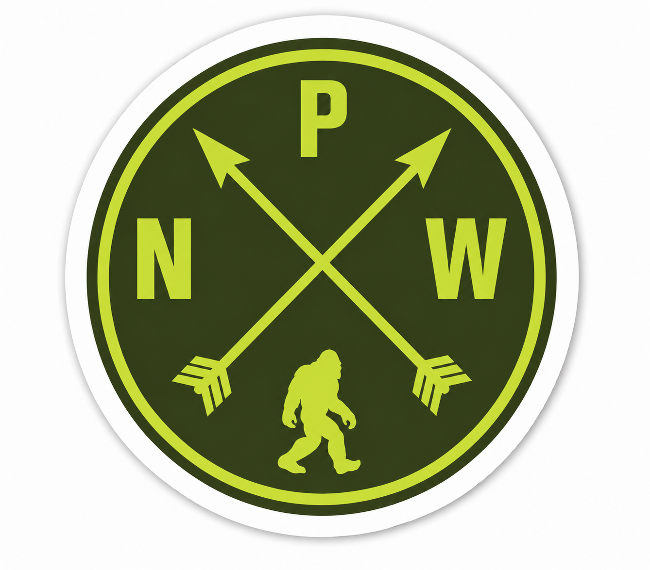 PNW Friendship Crossed Arrow Sticker