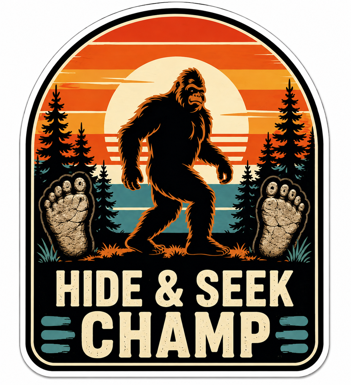 Sasquatch Hide & Seek Champ Sticker