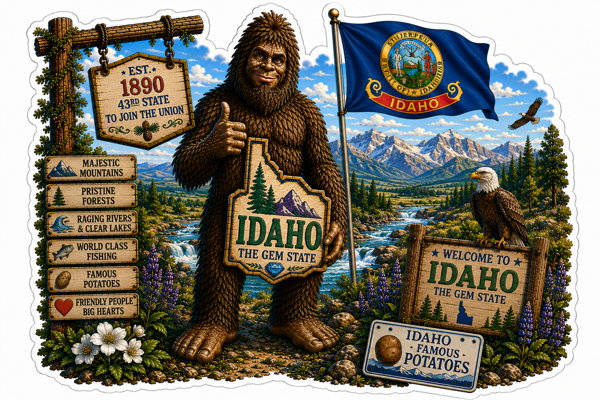 Idaho Sasquatch Sticker