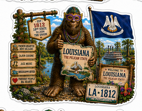 Louisiana Sasquatch Sticker