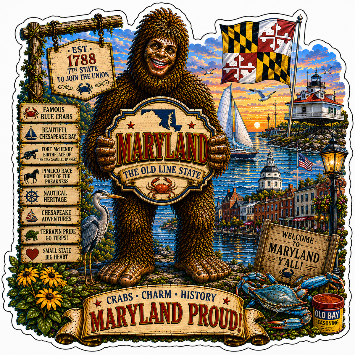 Maryland Sasquatch Sticker