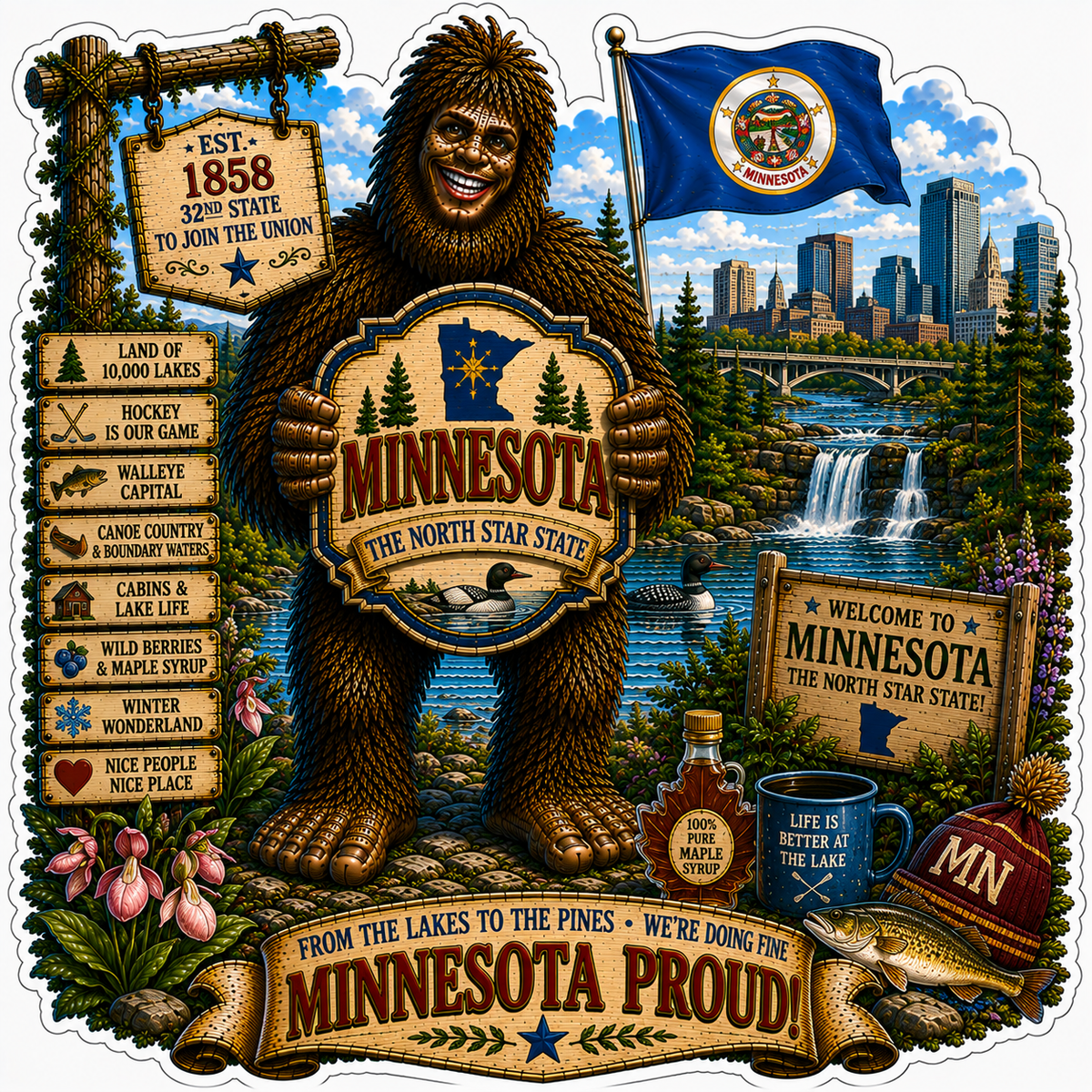 Minnesota Sasquatch Sticker