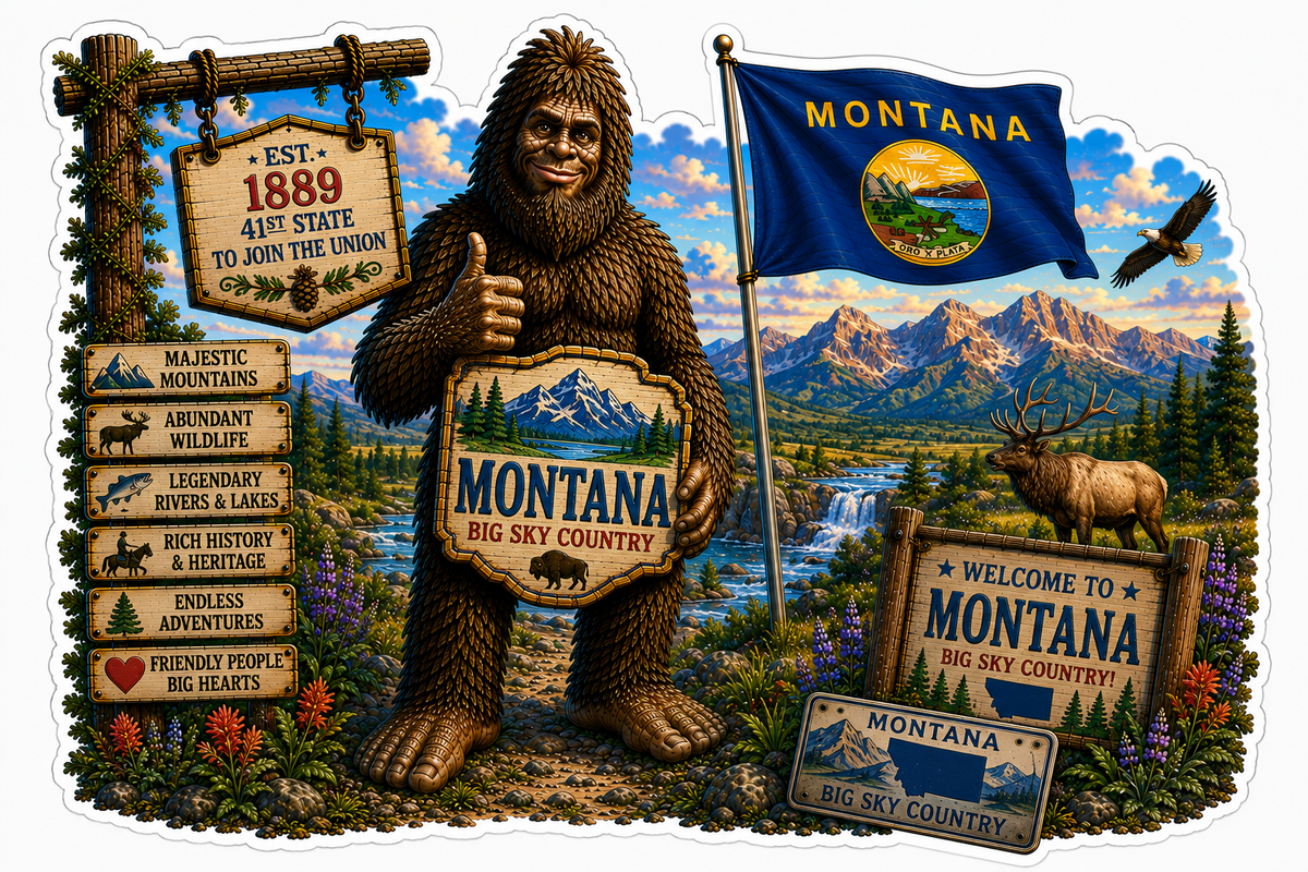 Montana Sasquatch Sticker