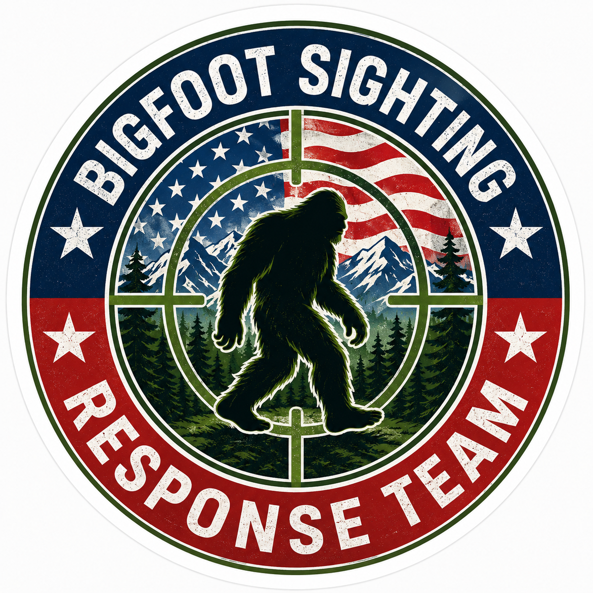 Bigfoot Sighting Response Team Sticker