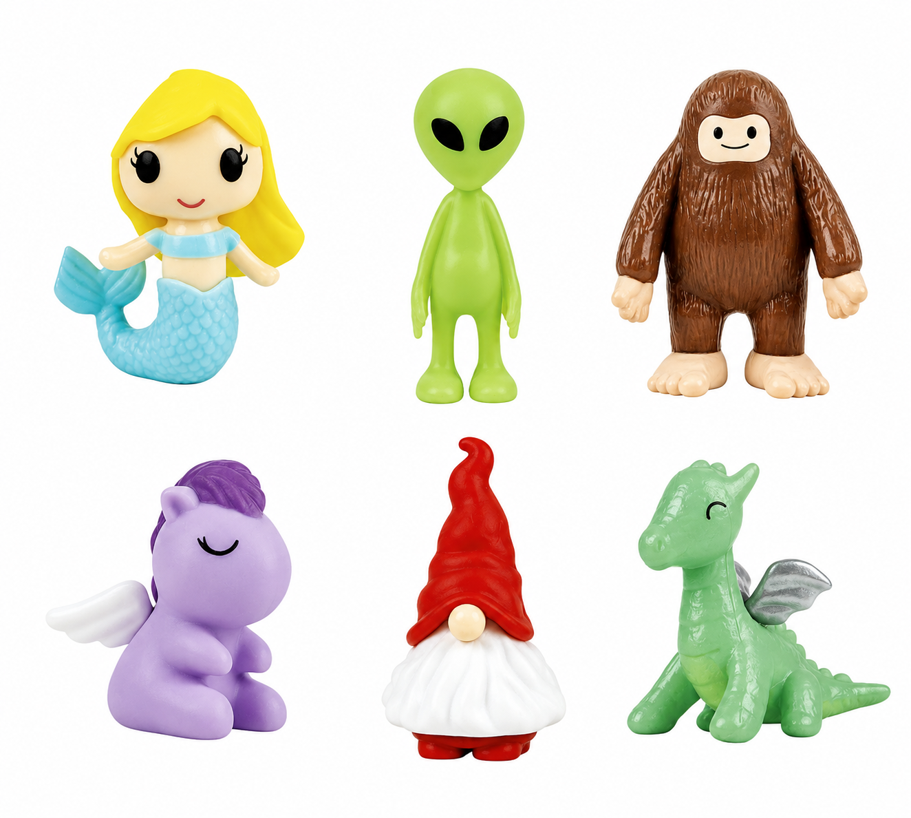 Sasquatch & Friends Play Set of 6 Figurines