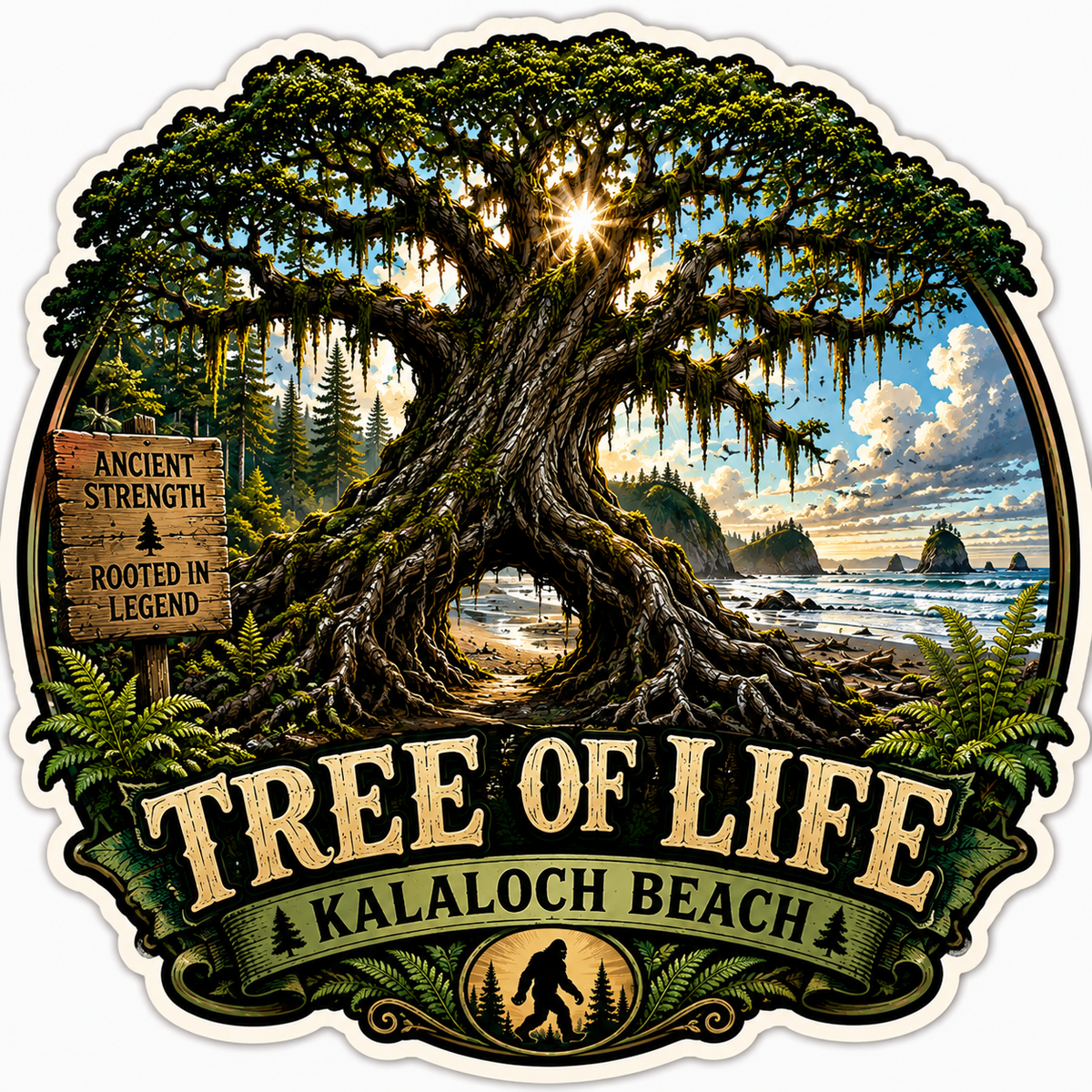 The Tree of Life Kalakock Beach Sticker