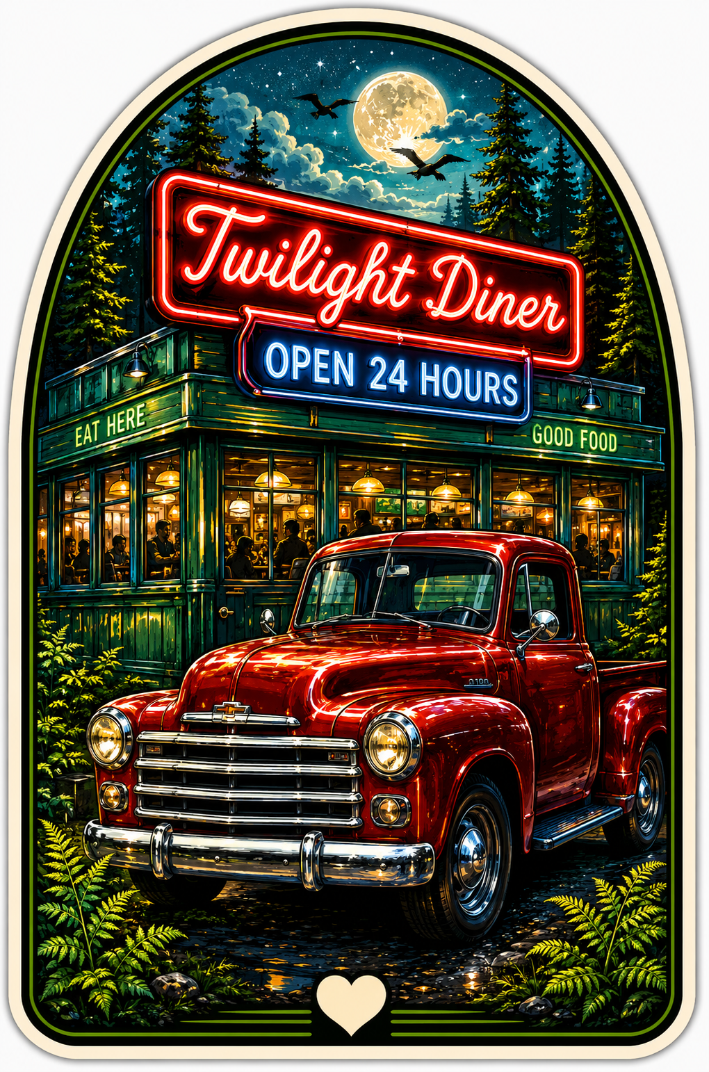 Twilight Diner Sticker