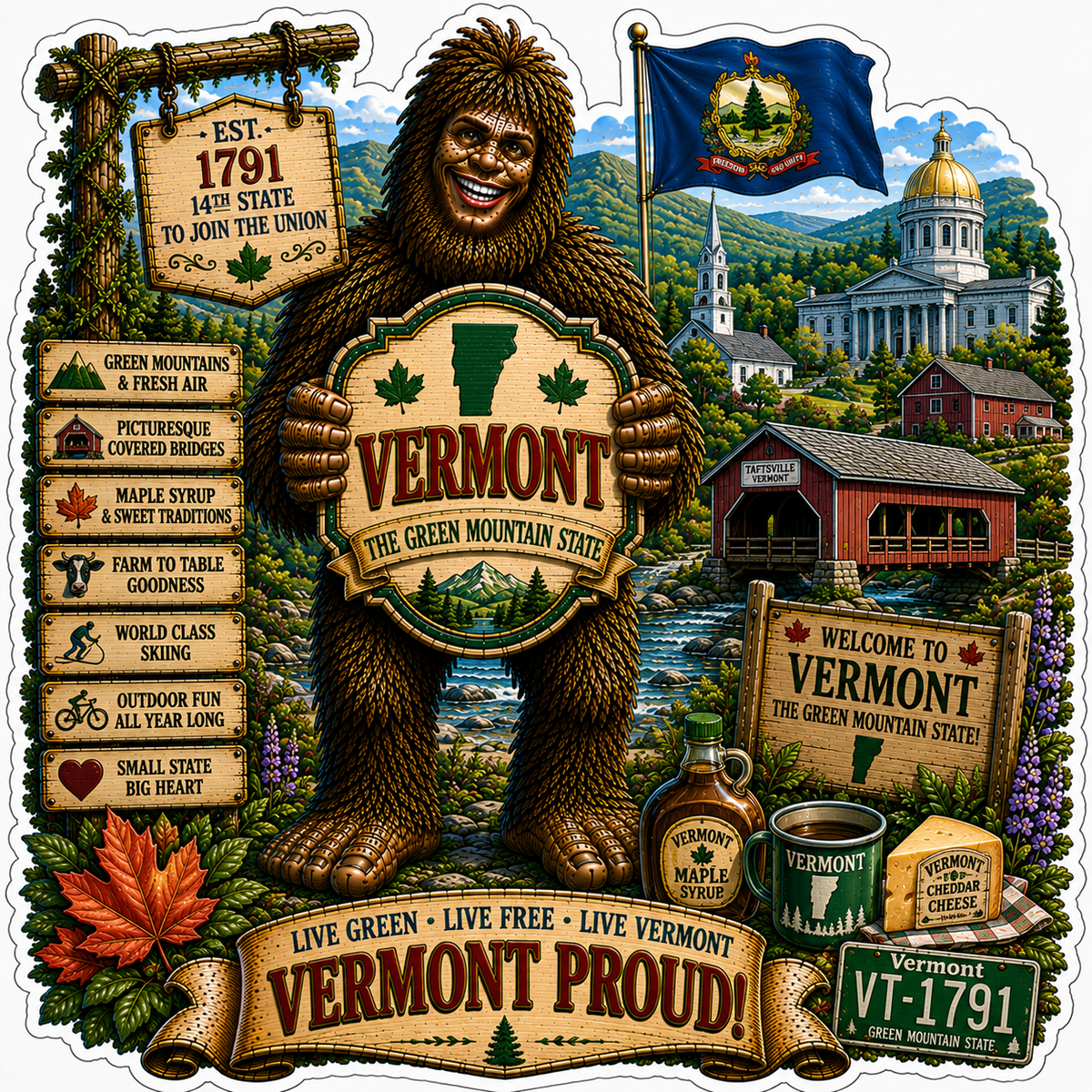 Vermont Sasquatch Sticker