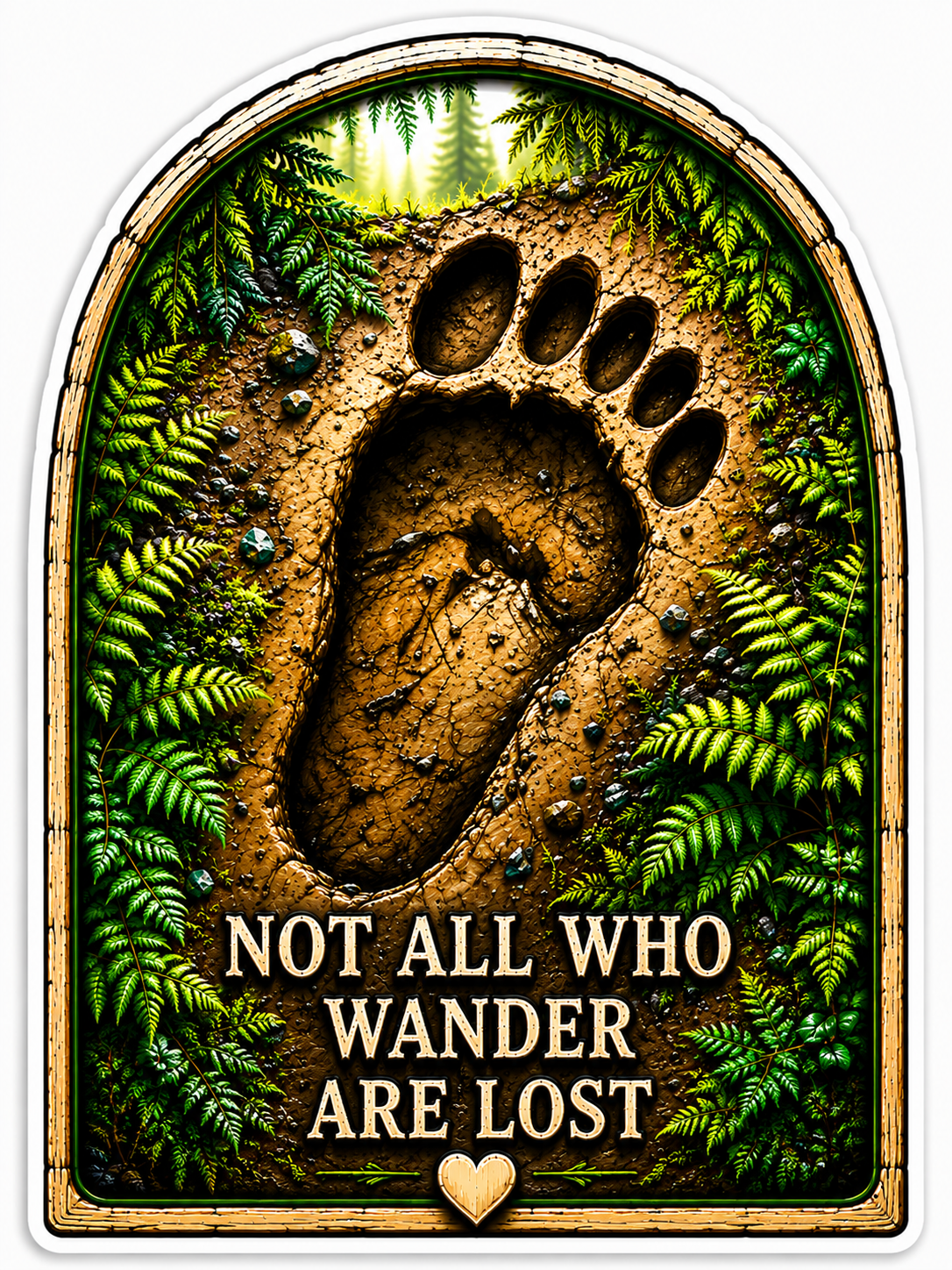 Not All Who Wander Are lost Footprint Sticker