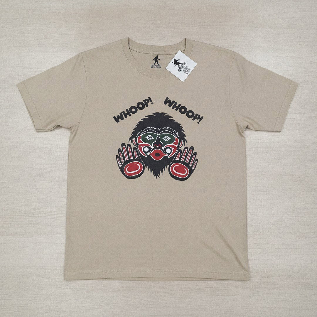 Whoop! Whoop! Wildman Sasquatch T-Shirt by Thomas Sewid