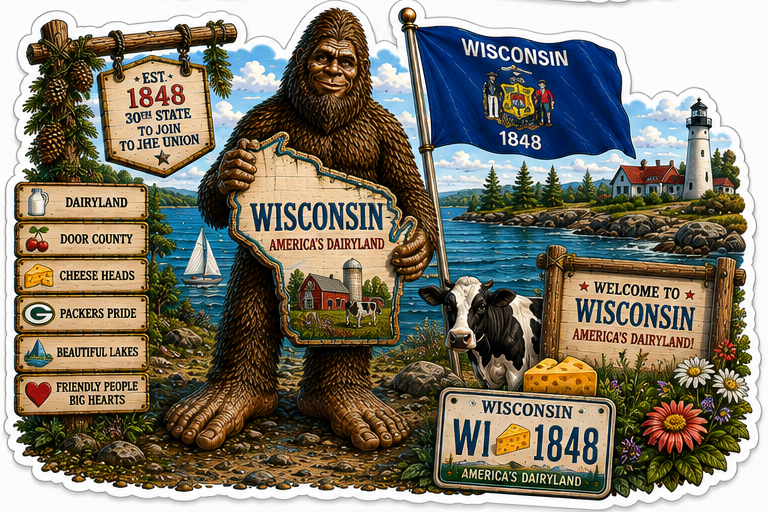 Wisconsin Sasquatch Sticker