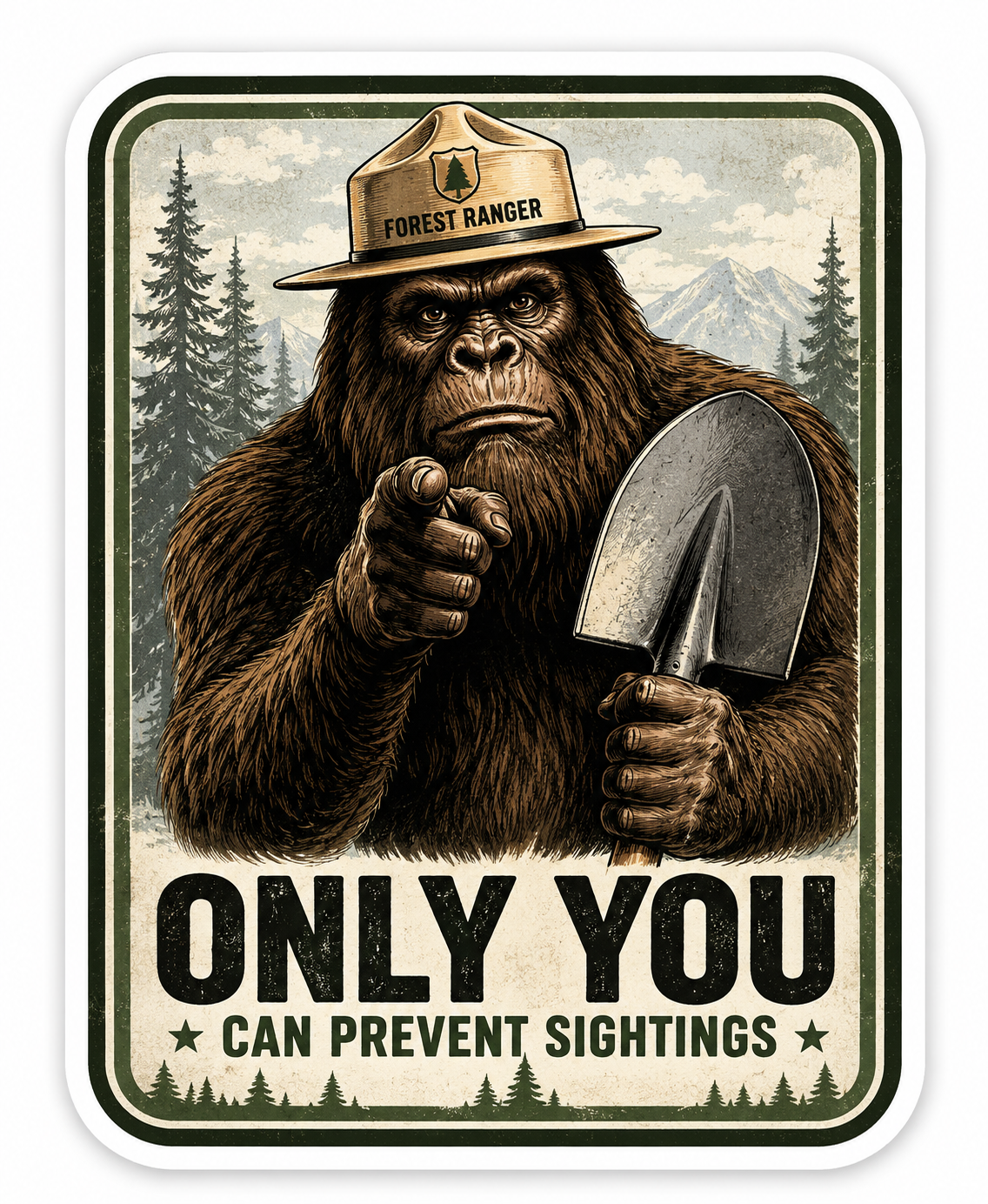 Only You Can Prevent Sightings Sticker