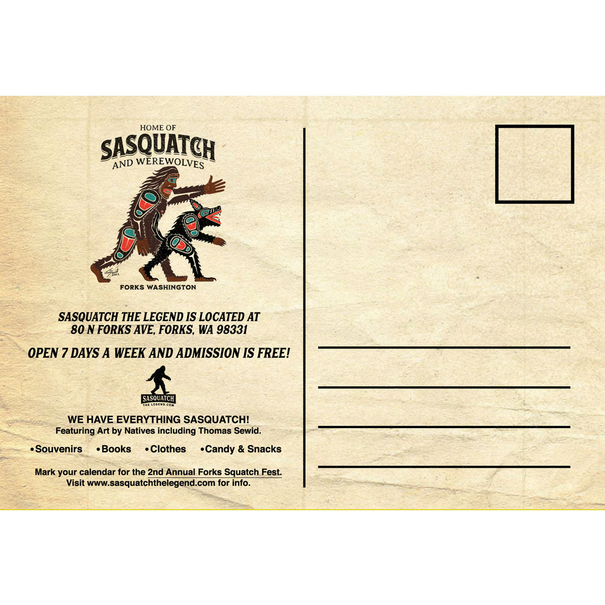 Bigfoot Country Postcard – Sasquatch The Legend