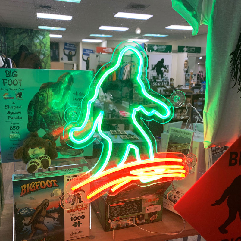 Faux Neon Sasquatch Signs, 15 in.