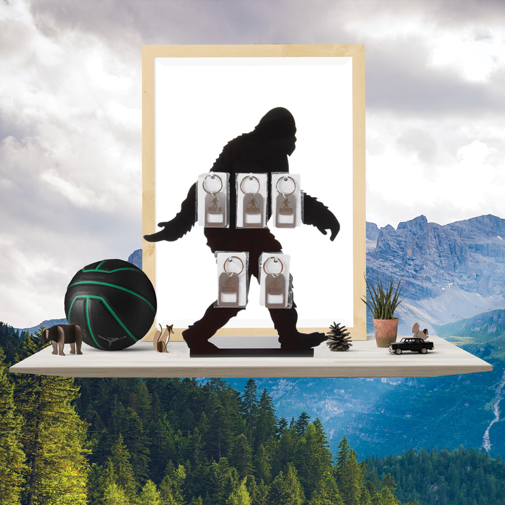 Keychain Display Stand featuring Sasquatch Silhouette - Sasquatch The Legend
