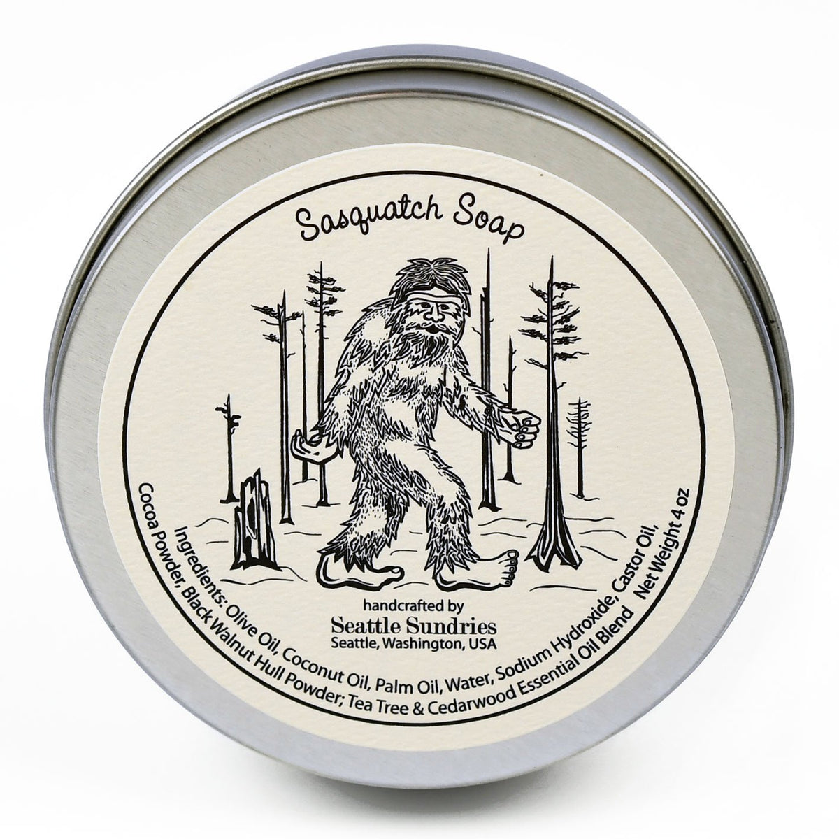 Westcoast Woodsy Fresh Forest Tonic Sasquatch Bigfoot Handmade Soap Bar 2  Oz 