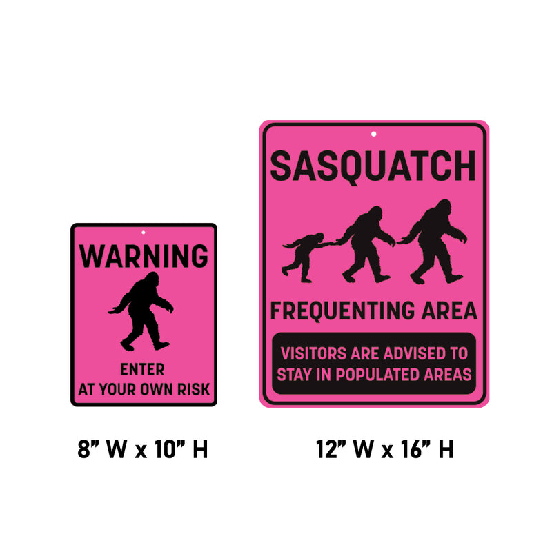 Rectangular Shaped Sasquatch Signs - Sasquatch The Legend