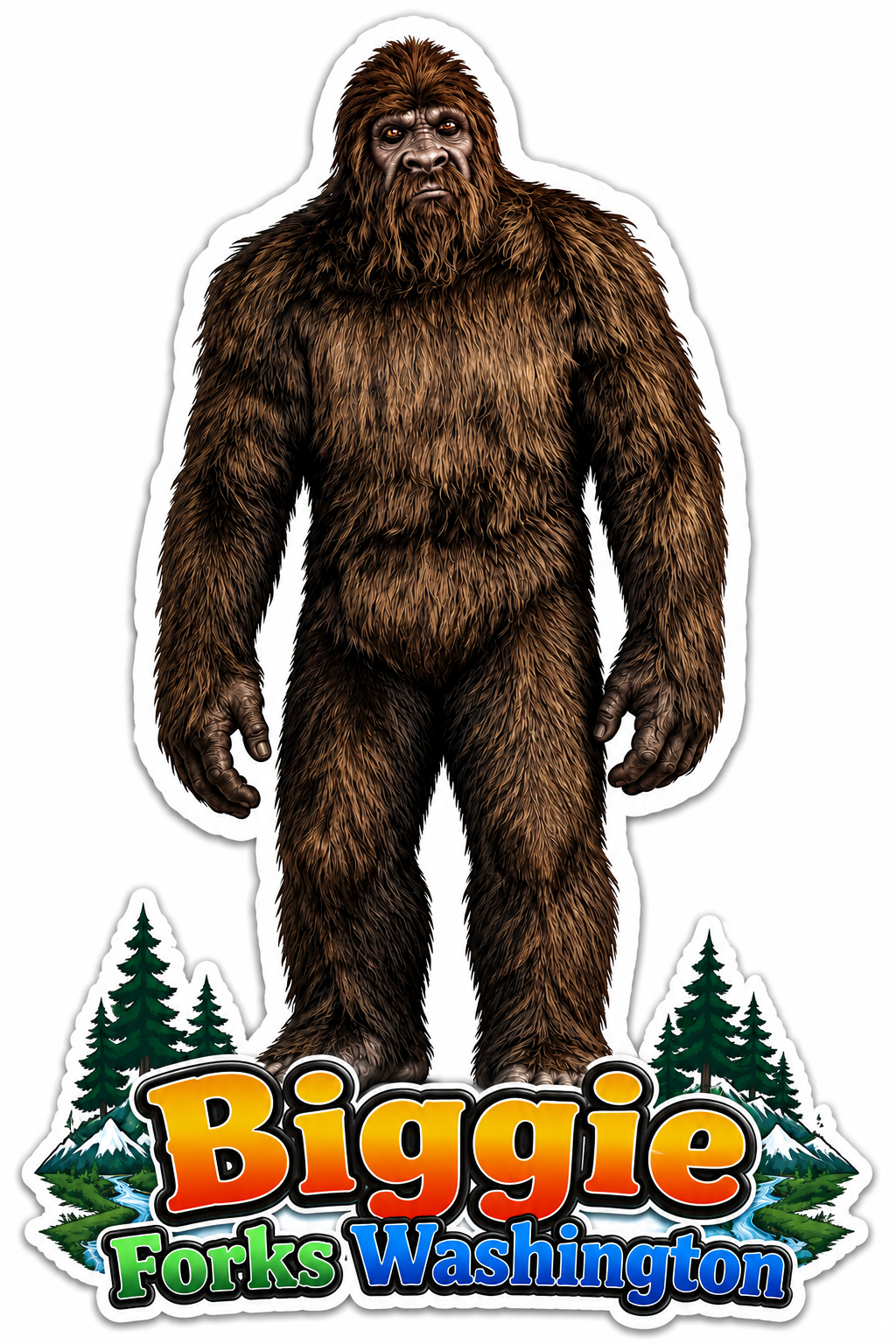 Biggie the Sasquatch Sticker