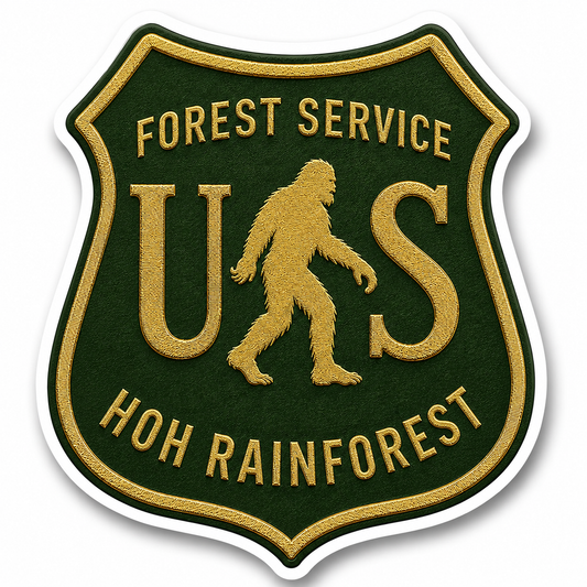 Sasquatch US Forest Service HOH Rainforest Sticker