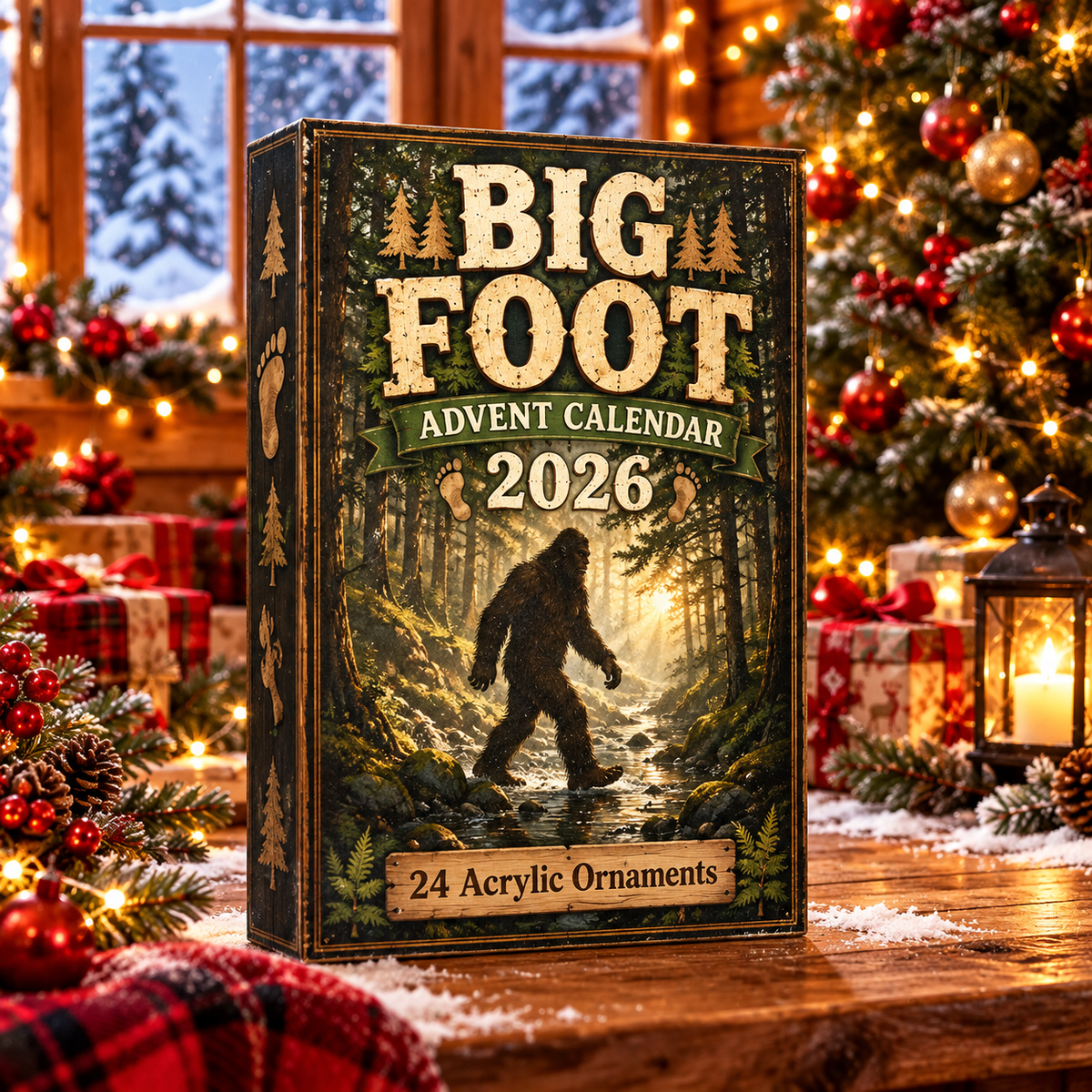 Sasquatch Countdown to Christmas – 24 Days of Bigfoot Fun- 24 Blind Bigfoot Ornaments