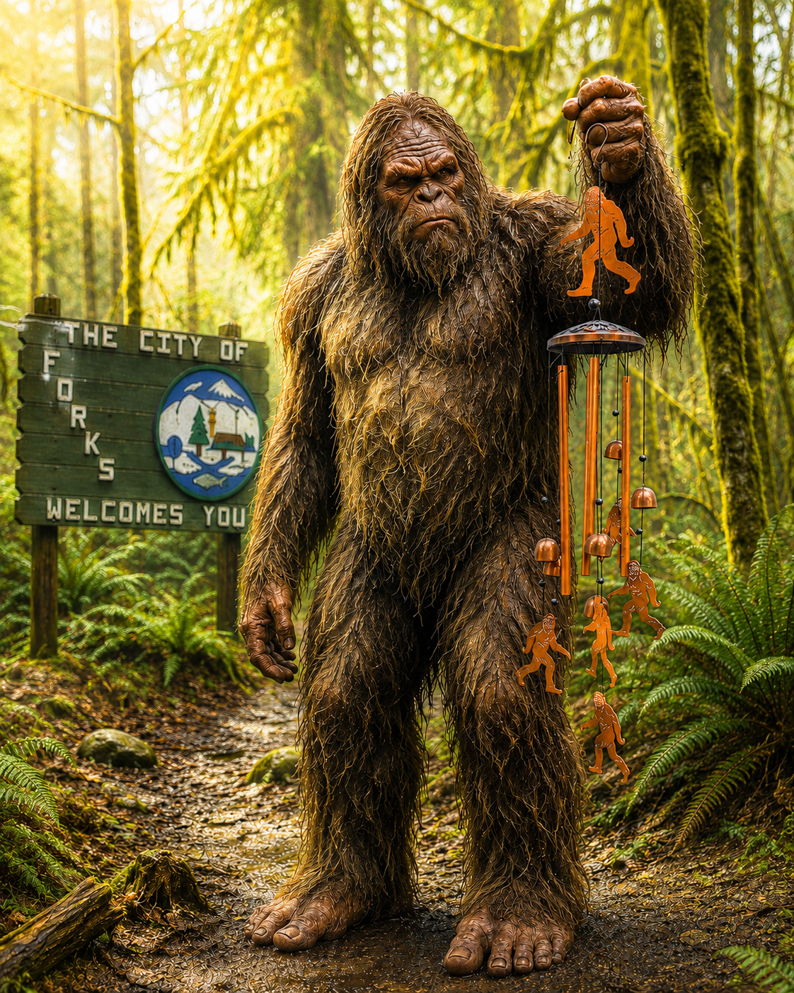 Sasquatch Bigfoot Wind Chimes