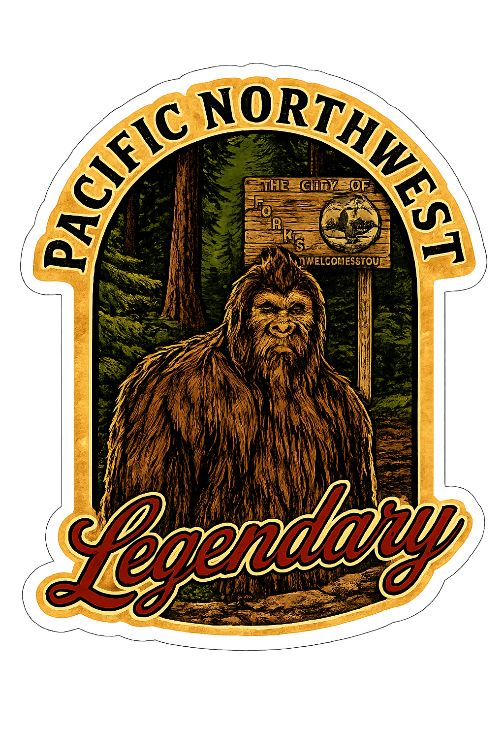 Legendary Sasquatch Sticker