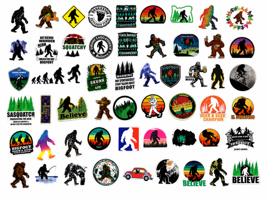 50 Sasquatch Sticker Pack