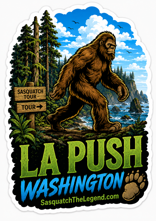 Sasquatch Tour La Push Washington Sticker