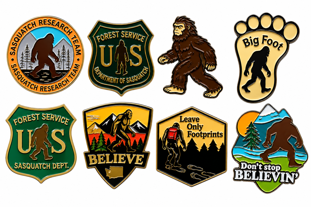 Bigfoot Lapel Pins- 8 Options