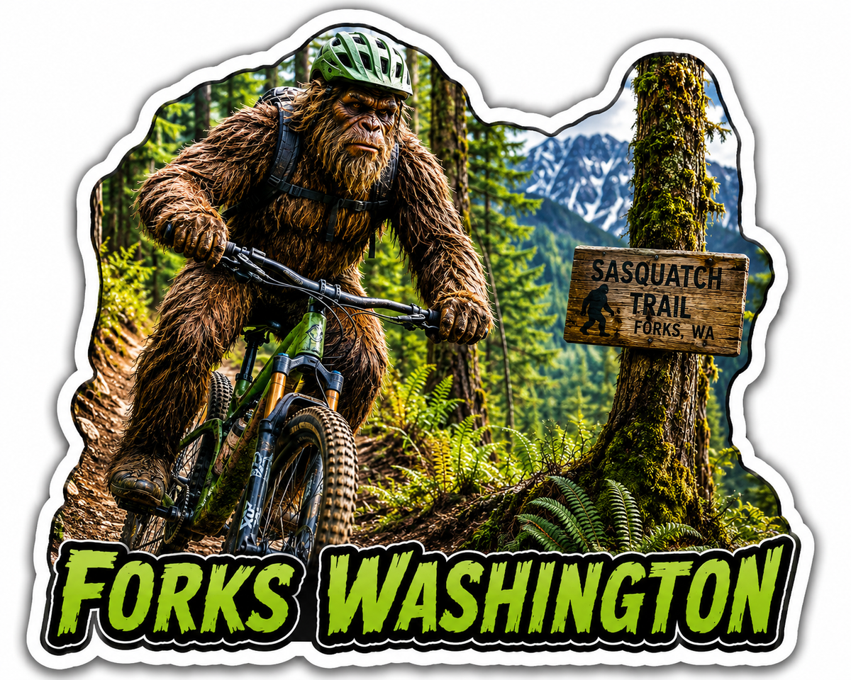 Sasquatch Bike Riding Forks Washington