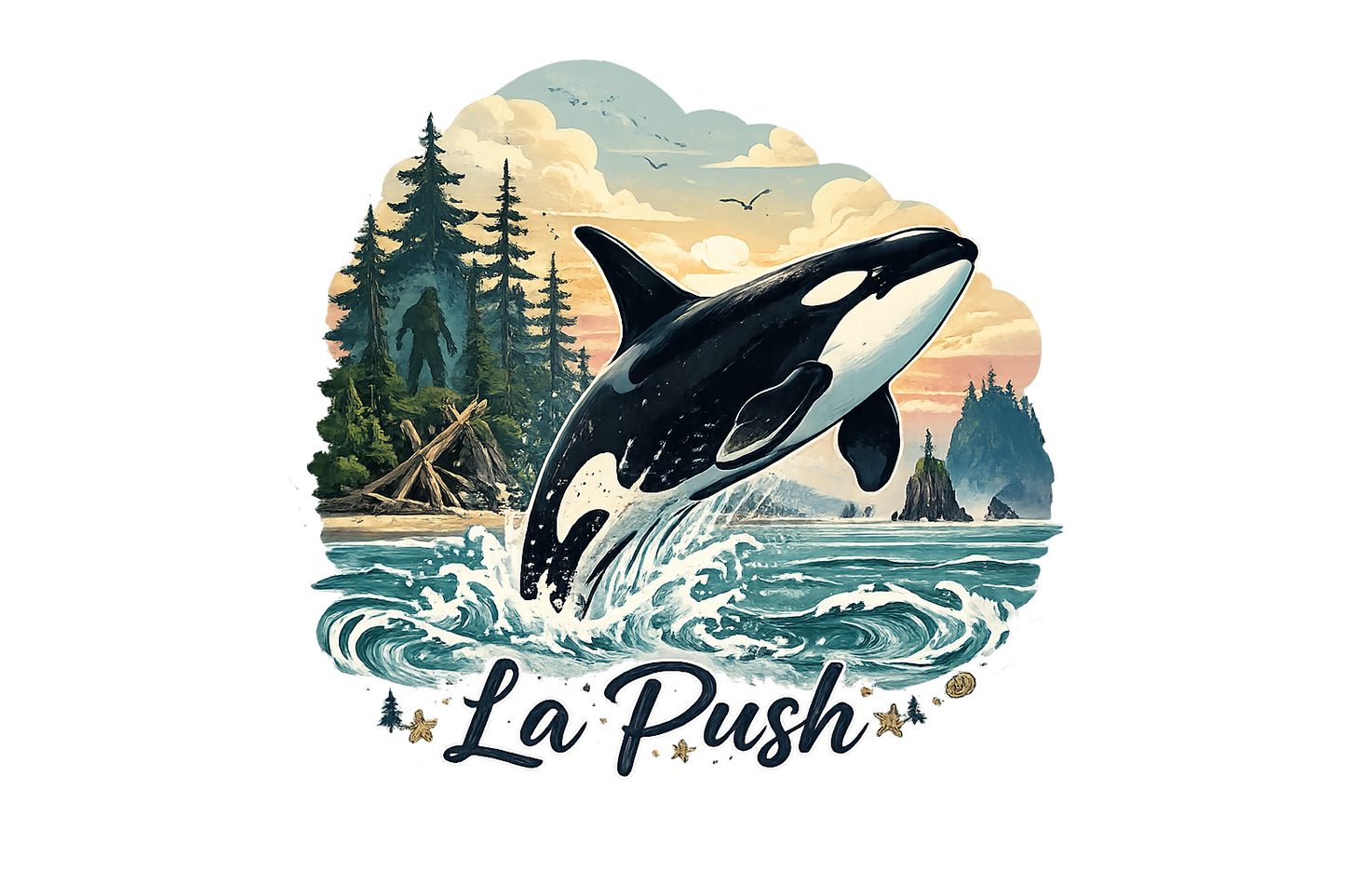 Orca Whale La Push Washington Sticker