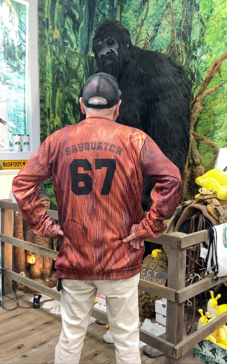 Brown Sasquatch Sweater Jersey with a 3D Printed Hair