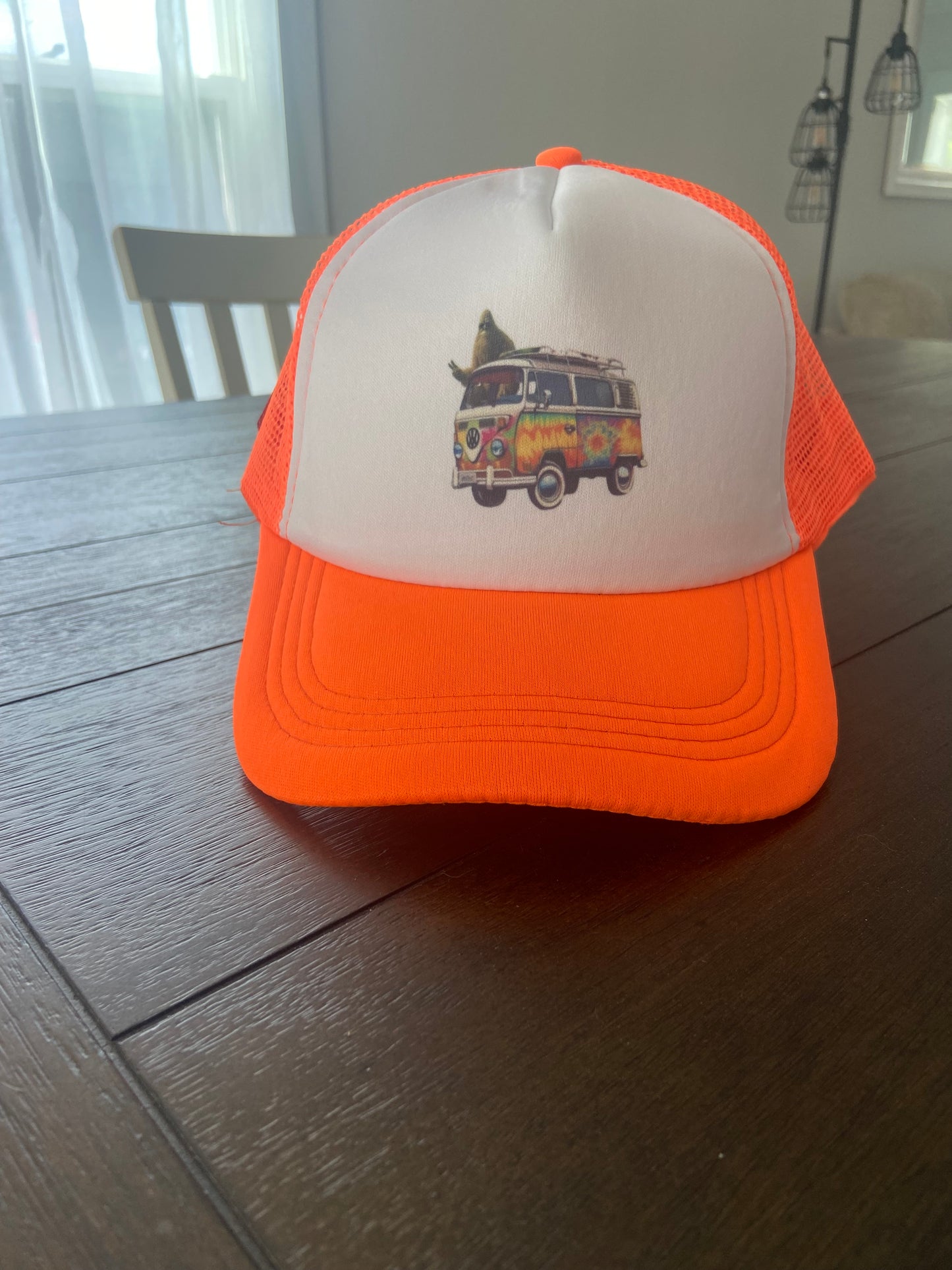 Sasquatch Bigfoot Hippy VW Bus Trucker Hat