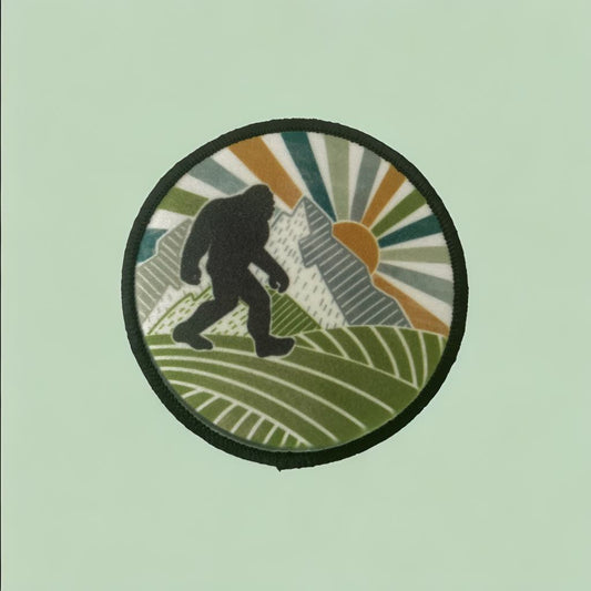 Bigfoot Sasquatch Sunrise Patch 3" Diameter